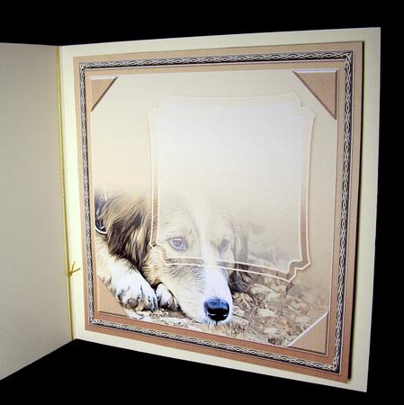 Dog in a Celtic Style Frame Matching 8in x 8in Insert Plate by Dianne Jackson
