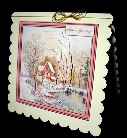 Frozen Lake Vintage Card with Shaped Layers by Dianne Jackson