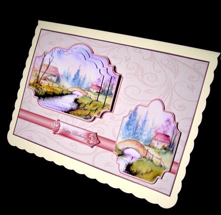 Spring River Panel Card with Pyramid Layers by Dianne Jackson