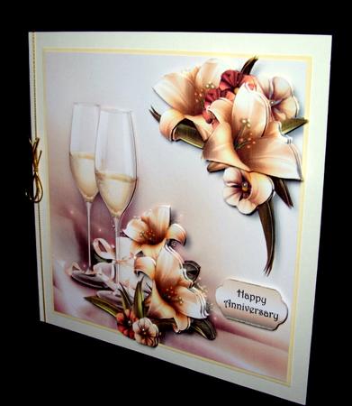 Lovely Ivory Lilies Champagne Glasses by Dianne Jackson