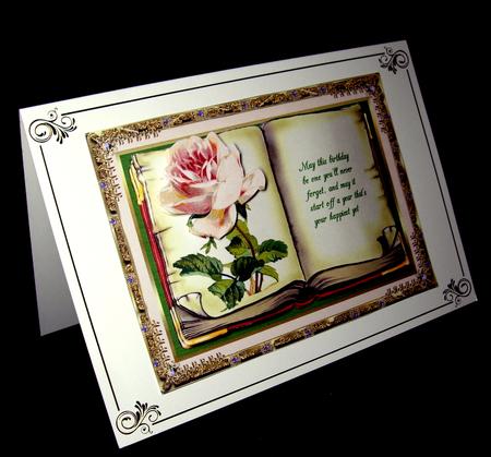 Vintage Birthday Rose by Dianne Jackson