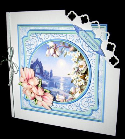 Tranquil Ocean Sympathy Card Topper & Quick Decoupage by Dianne Jackson