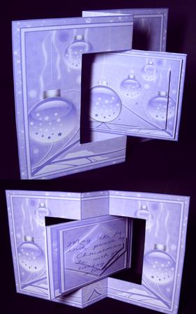 Purple Christmas Bauble Ornament Swing Card Kit by Dianne Jackson