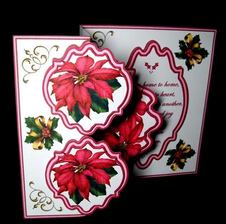 Fold Back Pop - Red Poinsettias by Dianne Jackson