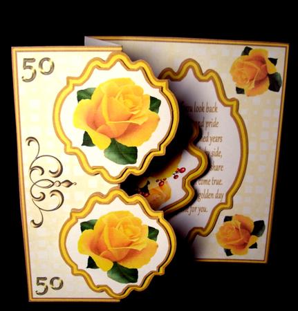 Fold Back Pop-up - Golden Wedding by Dianne Jackson