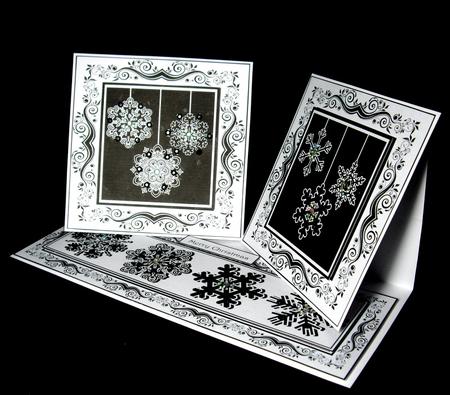 Elegant Monochrome Snowflakes 1 by Dianne Jackson