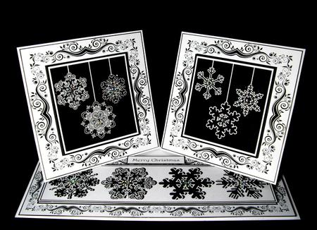 Monochrome Snowflakes 7 Large Dl - Inksaver by Dianne Jackson
