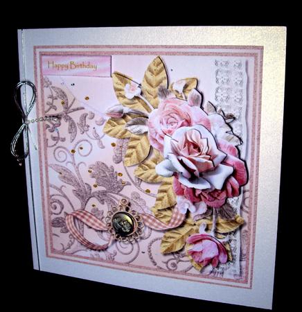 Pink Vintage Flowers by Dianne Jackson