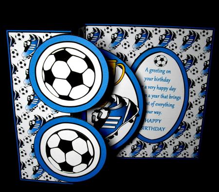 Fold Back Pop-up Soccer (blue) by Dianne Jackson