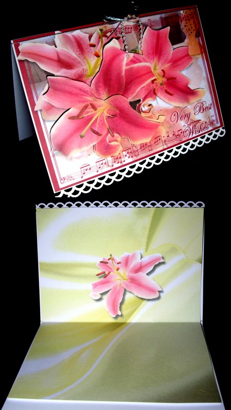 Best Wishes Lilies Insert by Dianne Jackson