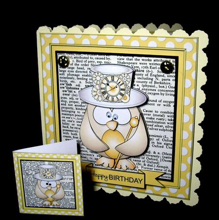 Steampunk Owl Dictionary Topper by Dianne Jackson