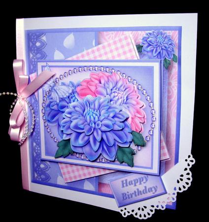 Delightful Dahlias Multi-layer Card Mini Kit by Dianne Jackson