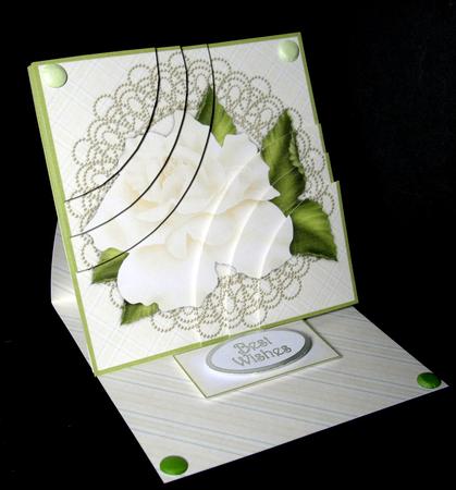 Roses & Pearls Easel Card Base 3 Mix N Match by Dianne Jackson