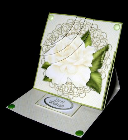 Roses & Pearls Easel Card Base 2 Mix N Match by Dianne Jackson