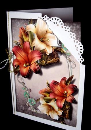 Beautiful Fall Lilies in a Ornate Frame by Dianne Jackson
