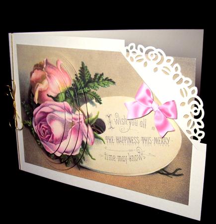 This Merry Time We Know! Pretty Plaque with Roses Pyramids by Dianne Jackson