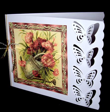 Vintage Floral Birthday Card Star Pyramid by Dianne Jackson