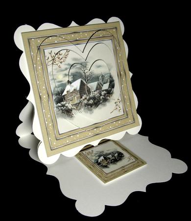 Victorian Christmas Scene Heart Shaped Pyramage by Dianne Jackson