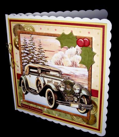 Christmas Classic Car 8x8 Mini Kit & Decoupage by Dianne Jackson