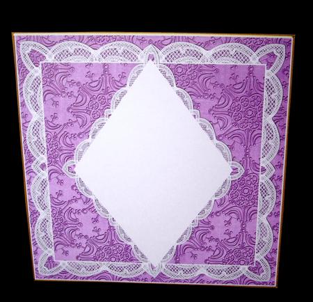 Purple Snow D.diamond 7in x 7in Square Insert Panel Sheet by Dianne Jackson