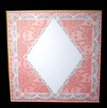 Pink Snow D.diamond 7in x 7in Square Insert Panel Sheet by Dianne Jackson