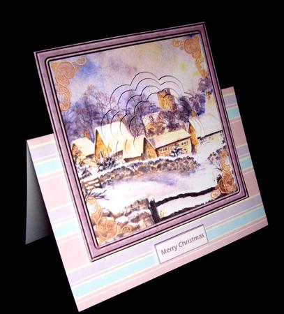 Cotswold Village Card with Petal Stacker by Dianne Jackson