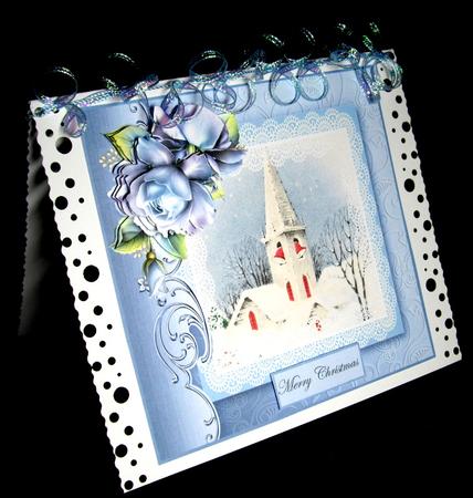 Church in the Hills Card with Decoupage by Dianne Jackson