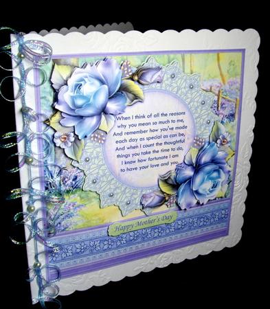 Porcelain Roses with Verse 8x8 Mini Kit & Decoupage by Dianne Jackson
