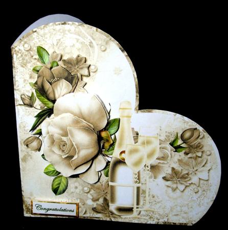Celebration Heart Card with Decoupage by Dianne Jackson