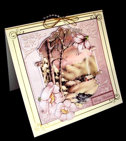 Christmas in the Moonlight Card with Topper by Dianne Jackson