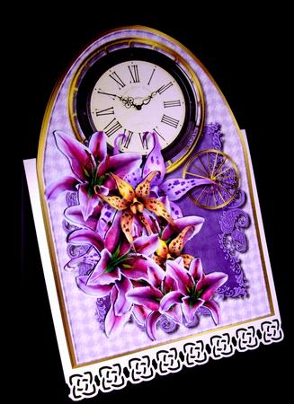 Clock Card Lilies by Dianne Jackson