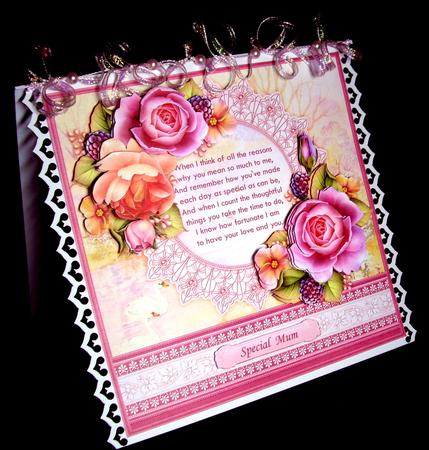 English Roses with Verse 8x8 Mini Kit & Decoupage by Dianne Jackson