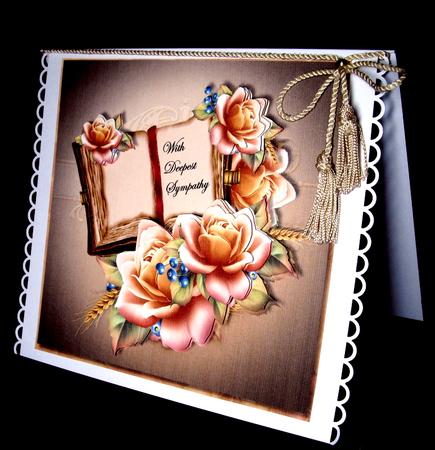 Sympathy Book & Roses by Dianne Jackson
