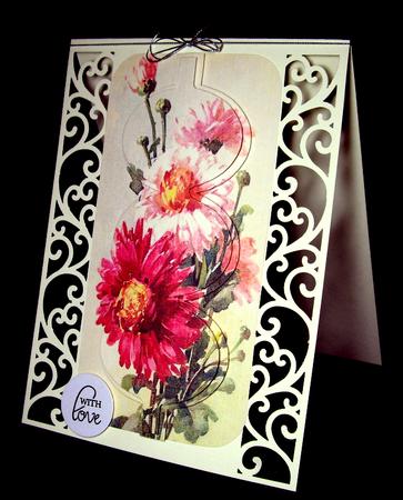 Dahlias Dl Size by Dianne Jackson
