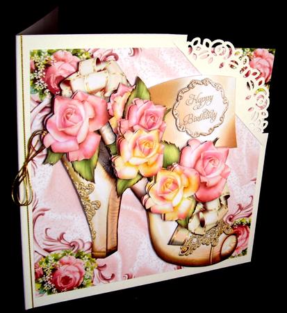 Vintage Shoes with Soft Roses by Dianne Jackson