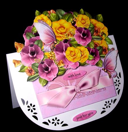 Flower Box Camelias & Butterflies by Dianne Jackson