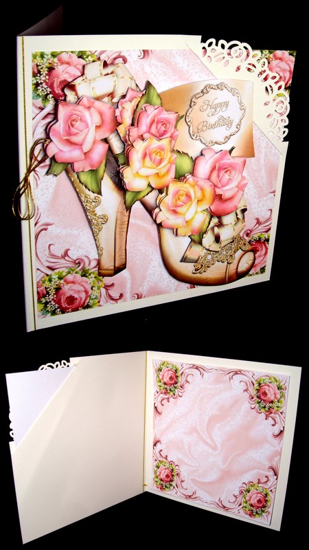 Vintage Roses in Ornate Frame 8x8 Insert by Dianne Jackson