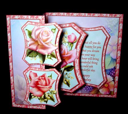 Fold Back Pop-up- Edwardian Roses by Dianne Jackson