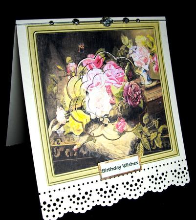 Vintage Roses Card with Petal Stacker by Dianne Jackson