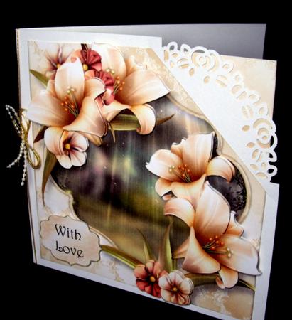 Magical Ivory Lilies 8x8 by Dianne Jackson