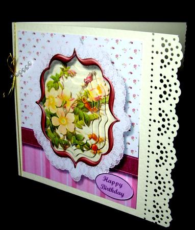 Beautiful Lace Bracket and Cream Roses by Dianne Jackson