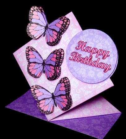 Butterflies and Lace Diamond Top Spring Card by Dianne Jackson