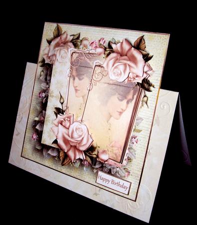 Rose and Reflections Card with Decoupage by Dianne Jackson