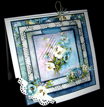 A Bunch of Pansy Cardtopper with Inlet 143 by Dianne Jackson