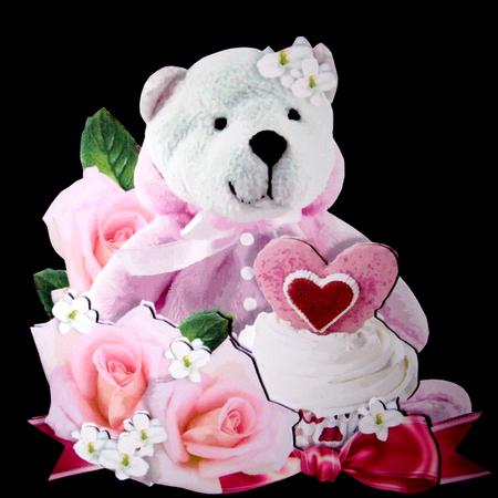 Pretty Things Shaped Card Mini-kit - Valentine Bear by Dianne Jackson