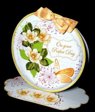 Peach Magnolia Perfect Day Pretty Circle Easel Card Mini Kit by Dianne Jackson