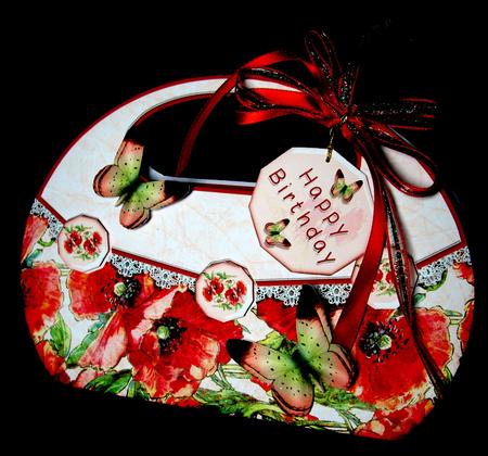 New Size Handbagcard Poppy 110 by Dianne Jackson