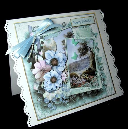 Garden of Flowers Card with Decoupage by Dianne Jackson