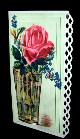 Single Red Rose in a Vase of Water Pyramids by Dianne Jackson
