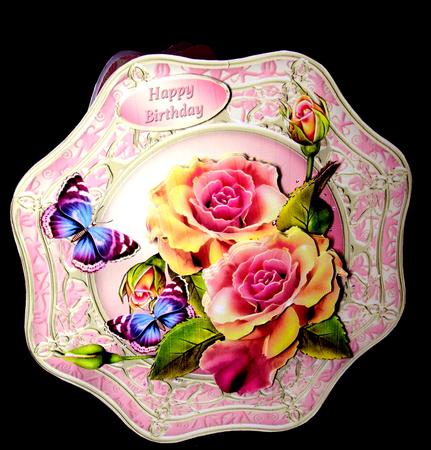 Garden Roses Wavy Octagon Card Mini Kit by Dianne Jackson